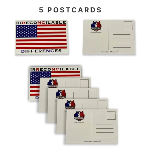 5 Irreconcilable Differences Postcards Flag Logo V2